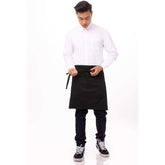 Half Bistro Apron: Black. - Mabrook Hotel Supplies